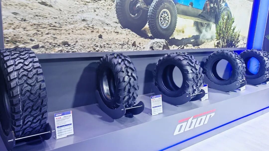 Wanda Tyre ATV and UTV tire products displayed in Shanghai